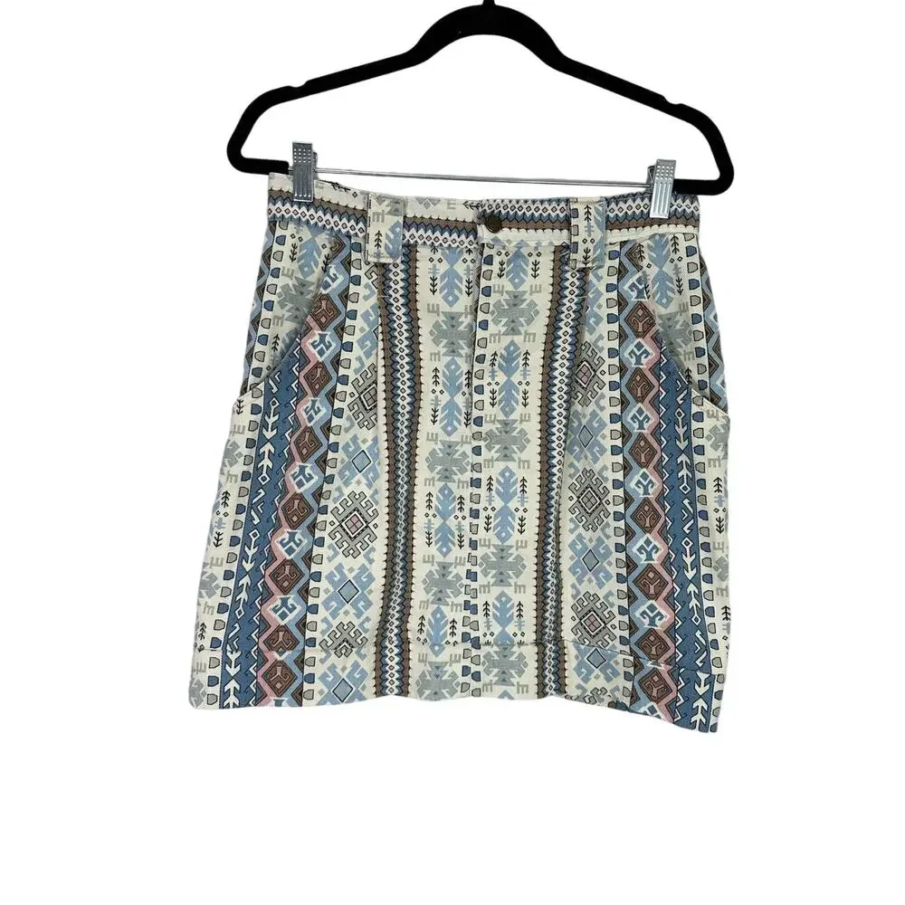 VTG 90s Backroad Blues Women’s Southwestern Aztec Cowgirl Rodeo Mini Skirt sz 12